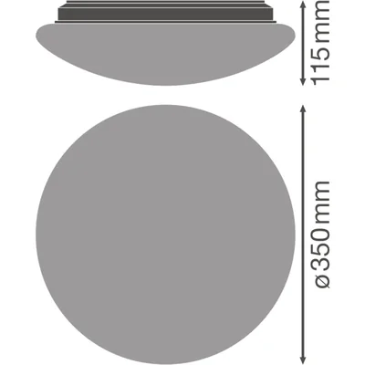 Nástěnné svítidlo SURFACE CIRCULAR 350 SENSOR 18 W 3000 K IP44 WT