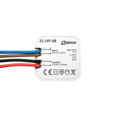 Nástěnný LED zdroj 14V 8W