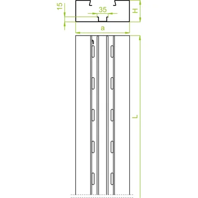 Nástěnný žlab KS115H68/2