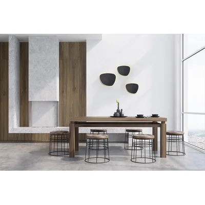 Настінний світильник PUZZLE 19.8см чорний