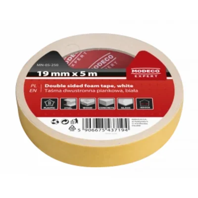 Nastro biadesivo in schiuma 19 mm x 5 m