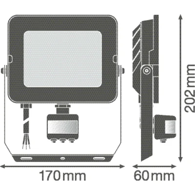 Naświetlacz FLOOD COMPACT SENSOR V 50W 840 SYM 100 black