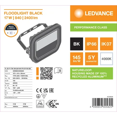 Naświetlacz FLOODLIGHT 20 17W 2K4LM 840 PS SY100 BK