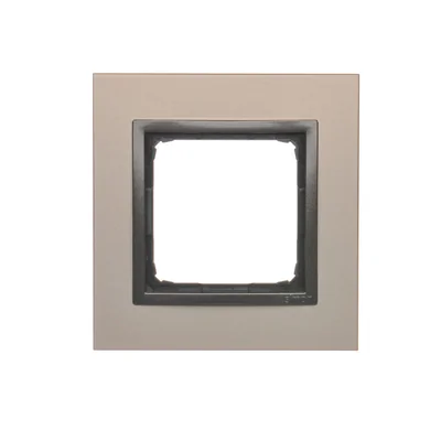 Natur-Metall 1-fach Rahmen SATIN DUNKEL IP20/IP44