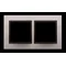 Natur-Metall 2-fach Rahmen SATIN DUNKEL IP20/IP44