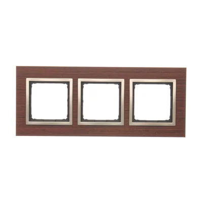 Nature-Drewno GOLDEN WALNUT IP20/IP44 triple frame
