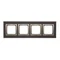 Nature-Drewno ZŁOTE WENGE cadre quadruple IP20/IP44
