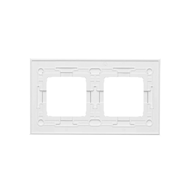 Nature-Glass double frame WHITE PEARL IP20/IP44
