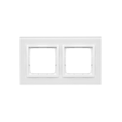 Nature-Glass double frame WHITE PEARL IP20/IP44