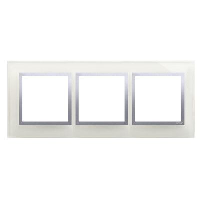 Nature-Glass triple frame SILVER MIST IP20/IP44