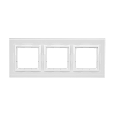Nature-Glass triple frame WHITE PEARL IP20/IP44