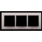 Nature-Metal 3-gang frame SATIN DARK IP20/IP44