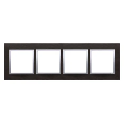 Nature-Metal INOX YIN IP20/IP44 4-fach Rahmen
