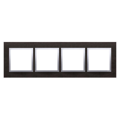 Nature-Metal INOX YIN IP20/IP44 4-gang frame