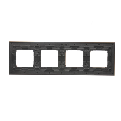 Nature-Metal INOX YIN IP20/IP44 4-gang frame