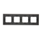 Nature-Metal INOX YIN IP20/IP44 4-gang frame