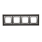 Nature-Metal INOX YIN IP20/IP44 4-gang frame