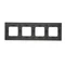 Nature-Metal INOX YIN IP20/IP44 4-gang frame