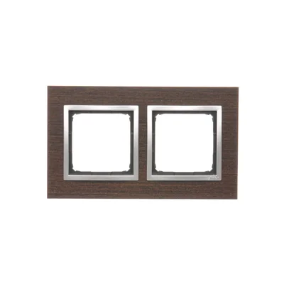 Nature-Wood 2-fach Rahmen SILBER WENGE IP20/IP44