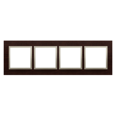 Nature-Wood Marco cuádruple ORO WENGE IP20/IP44