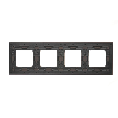 Nature-Wood Marco cuádruple ORO WENGE IP20/IP44