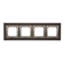 Nature-Wood Marco cuádruple ORO WENGE IP20/IP44