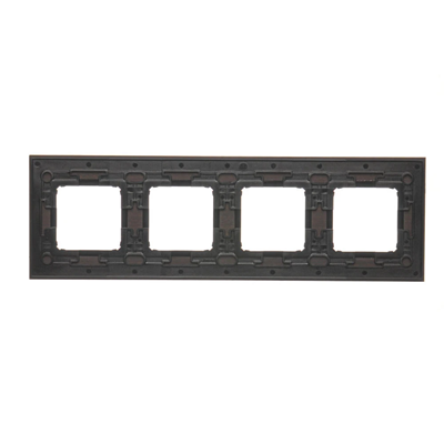 Nature-Wood Marco cuádruple PLATA WENGE IP20/IP44