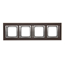 Nature-Wood Marco cuádruple PLATA WENGE IP20/IP44