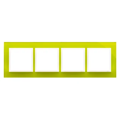 Naturglas 4-fach Rahmen LIME SORBET IP20/IP44