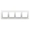 Naturglas 4-fach Rahmen SILVER MIST IP20/IP44