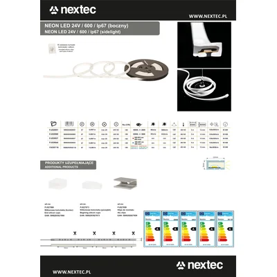 NEON LED FLEX 6x12mm / 24V / 2835 / 9.6W / 120 LED / IP67 / RGB / 5m