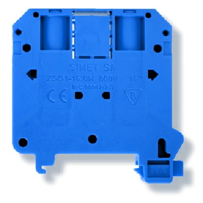 NEU Schienenverbinder mit Gewinde 16,0mm² TS-35 1 Spur blau 40Stk.