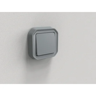 NEUES PLEXO - TREPPENSCHALTER-SET ZUR EINBAUMONTIERUNG 10AX - 250 V~ GRAU
