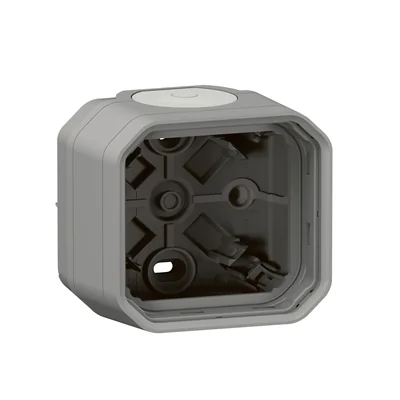 NEW PLEXO - CAJA INDIVIDUAL DE MONTAJE EN SUPERFICIE CON CABLE DE MEMBRANA, GRIS