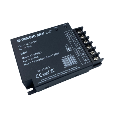 NEXTEC Récepteur SKY RGBW 12-24V 30A IP20