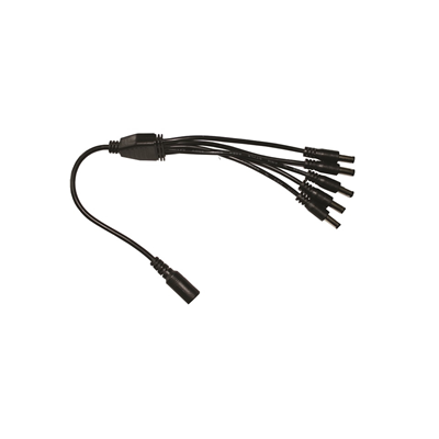 NEXTEC Rozgałęźnik DC 2,1x5,5mm 1x gniazdo 5x wtyk kabel 30cm