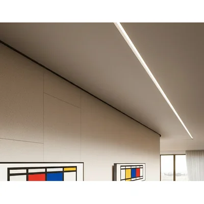 NEXTEC SADA LED PROFILŮ, ZAPUŠTĚNÁ MONTÁŽ, DO SÁDROKARTONU + 2x STÍNIDLO + 4 KONCOVKY, 202 cm, ANODOVÉ