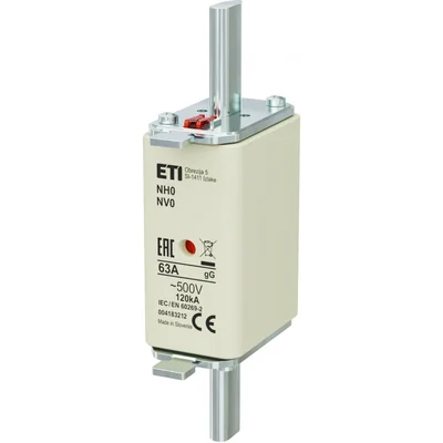 NH0 gG 63A/500V fusibile NH - lento / KOMBI
