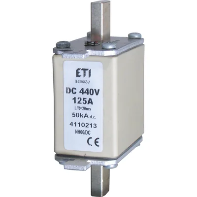 NH00 125A/440V CC Fusible NH - Aplicaciones de CC