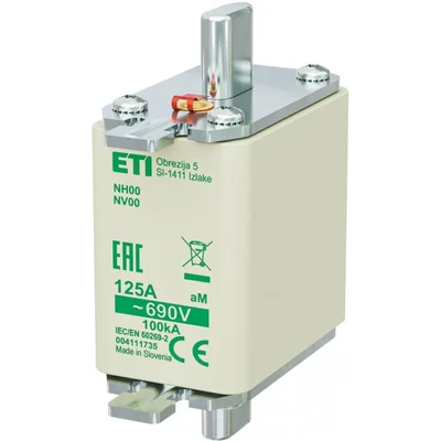 NH00 aM 125A/690V Fusible NH - motor