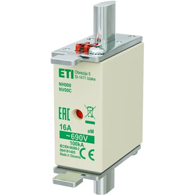 NH000 aM 16A/690V Fusible NH - motor / KOMBI