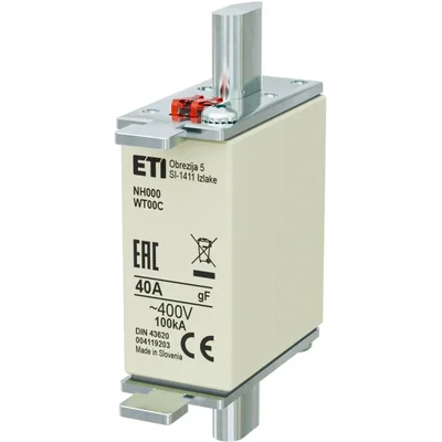 NH000 gF 40A/400V NH fuse link - fast