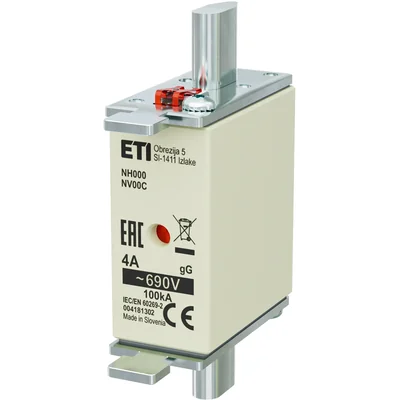 NH000 gG 4A/690V Fusibile NH - lento / KOMBI