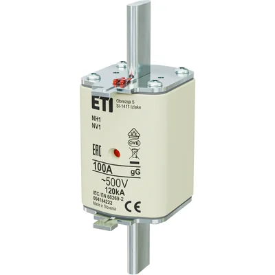 NH1 gG 100A/500V NH fuse link - time-delay / KOMBI