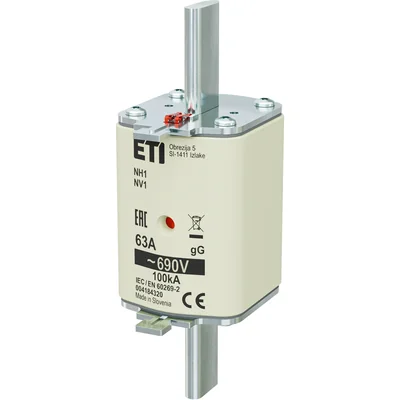 NH1 gG 63A/690V Wkładka topikowa NH - zwłoczna / KOMBI