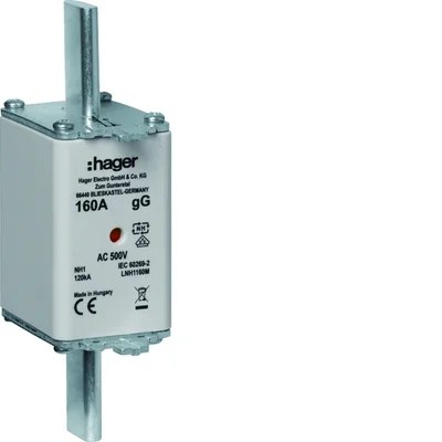 NH1 gG fuse-link with center indicator 160A 500V