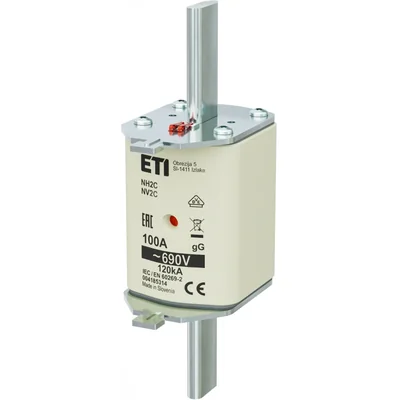 NH2C gG 100A/690V Enlace fusible NH - lento / KOMBI
