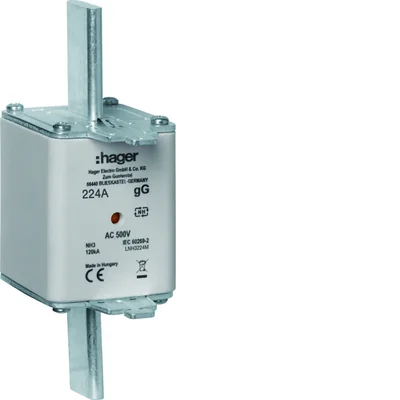 NH3C gG-Flachsicherungseinsatz mit Mittelanzeige 224A 500V
