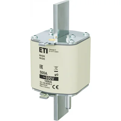 NH3/K gG 500A/690V NH fuse link - time-lag / With striker