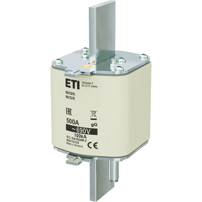 NH3/K gG 500A/690V NH fuse link - time-lag / With striker